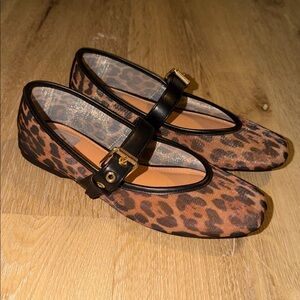 Dolce Vita Leopard Mary Jane Mesh Flats Size 6